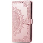 Кожаный чехол-книжка Epik Art Case с визитницей для Xiaomi Redmi Note 8T Розовый