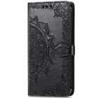 Кожаный чехол-книжка Epik Art Case с визитницей для Xiaomi Redmi Note 8T Черный