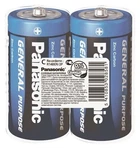 Panasonic Батарейка GENERAL PURPOSE вугільно-цинкова C(R14) плівка, 2 шт.