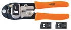 Neo Tools Кліщі обтискні, для обтиску наконечників 4P, 6P, 8P, змінні головки, 195мм