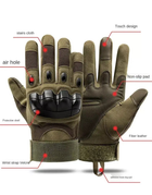 Тактичні рукавички Combat Touch Touchscreen військові Койот M - зображення 8