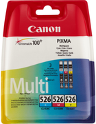 Набір картриджів Canon CLI-526 Cyan/Magenta/Yellow (4541B009) - зображення 1