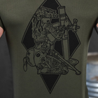 Потовідвідна чоловіча футболка з принтом Coolmax олива розмір 2XL - зображення 6