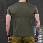 Потоотводящая мужская футболка Coolmax с принтом "Артиллерия" олива размер S - изображение 3