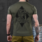 Потоотводящая мужская футболка с принтом Coolmax олива размер S - изображение 4