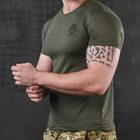Потовідвідна чоловіча футболка Coolmax з принтом "Череп" олива розмір S - зображення 3