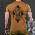 Потовідвідна чоловіча футболка з принтом Bayraktar Coolmax койот розмір L - зображення 4