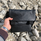 Тактическая кожаная сумка с кобурой, мессенджер-слинг, через плечо, черный - изображение 3