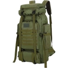 Тактический армейский рюкзак на 70л, большой рейдовый, хаки - изображение 1