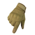Перчатки полнопалые сенсорные с костяшками Койот - изображение 1