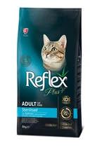 Корм Reflex Plus повноцінний та збалансований для стерилізованих котів з лососем