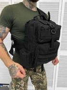 Рюкзак слинг тактический 15 литров black ЛГ7192 - изображение 8