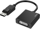 Adapter Hama DisplayPort – DVI M/F Black (4047443437389) - obraz 1