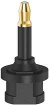 Адаптер Hama Оптичний Toslink - mini-jack 3.5 мм M/F Black (4047443431530) - зображення 1
