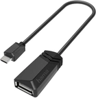 Адаптер Hama OTG micro-USB - USB Type-A M/F Black (4047443437099) - зображення 1