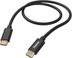 Kabel Hama Fabric USB Type-C - USB Type-C M/M 1.5 m Black (4047443487070) - obraz 1