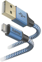 Kabel Hama Reflected USB Type-A - Lightning M/M 1.5 m Blue (4047443486264) - obraz 2