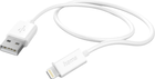 Kabel Hama Lightning - USB Type-A M/M 1.5 m White (4047443486073) - obraz 1