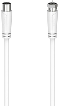 Kabel antenowy Hama Koaksjalny-F - Koaksjalny-N M/F 90DB 1.5 m White (4047443434296) - obraz 1