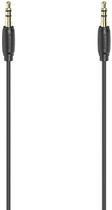 Kabel Hama Ultra slim mini-jack 3.5 mm - mini-jack 3.5 mm M/M 3 m Black (4047443438577) - obraz 1