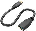Kabel Hama USB Type C - USB Type A M/F 0.15 m Black (4047443351258) - obraz 3