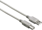 Kabel Hama USB Type A - USB Type B M/M 1.5 m Grey (4047443442277) - obraz 1