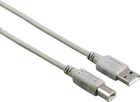 Kabel Hama USB Type A - USB Type B M/M 1.5 m Grey (4047443442277) - obraz 1