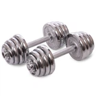 Гантели разборные 20кг (2шт по 10 кг) хромированные наборные гантели Zelart Fit 8209-20