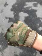 Перчатки сенсорные тактические полнопалые с защитой костяшек пальцев XL Мультикам - изображение 5
