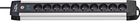 Listwa przeciwprzepięciowa Brennenstuhl Premium Alu Line 10 gniazd 3 m Black (4007123677528) - obraz 1