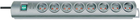 Listwa przeciwprzepięciowa Brennenstuhl Primera Line 8 gniazd 2 m Silver (4007123667512) - obraz 1