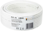 Kabel Libox RG6 PCC25 25 m White (KAB-MON-LI-00010) - obraz 1