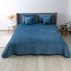Покрывало ТЕП Velour Ромб круглый Синий Евро 220х240 см Двустороннее Полиэстер (2000008880848/4-00517_22874)