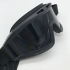 Балистичні захисні окуляри, тактичні окуляри зі змінними лінзами (чорні) - зображення 6