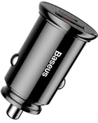 Автомобильное зарядное устройство Baseus Circular Plastic Быстрая зарядка Quick Charge 4.0 + Power Delivery 3.0 30W USB + Type-C 5A Зарядка в авто Black CCALL-YS01