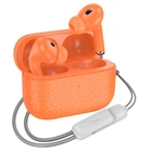 Бездротові блютуз навушники Hoco EQ9 wireless BT 5.3 300/40mAh TWS вакуумні для телефона/смартфона у чохлі Помаранчевий