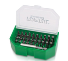 Набор бит 1/4" SL; PH; PZ; TORX; HEX + магнитный держатель 31ед. TOPTUL GAAW3101