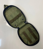 Подсумок для аптечки M-KET Хаки военный с 2 карманами и резинками крепление на тактический пояс или систему MOLLE размеры 19х14х8 см - изображение 7