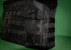 Плитоноска з встановленям бокового та кевларового захисту кордура Kirasa чорна (Арт.KI101) - зображення 8