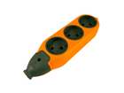 Колодка для подовжувача Апельсин Lemanso LMK75007 3+3 розетки 10A 250V 2500Вт без заземлення
