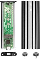 Kieszeń zewnętrzna Lindy NVMe M.2 SSD USB 3.2 Gen 2x2 Grey - obraz 5