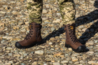 Берці тактичні. Чоловічі бойові черевики з водостійкою мембраною Мaxsteel Waterproof Brown 40 (258мм) коричневі - зображення 6