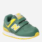 Дитячі кросівки для хлопчика New Balance 574 IV574CJ1 23.5 (7US) Зелений/Жовтий (196307118231) - зображення 2