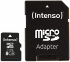 Карта пам'яті Intenso MicroSDHC 8GB Class 4 + SD Adapter (4034303010707) - зображення 2