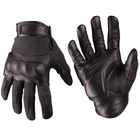 Рукавиці тактичні шкіряні S Чорні Mil-Tec TACTICAL GLOVES LEDER/ARAMID S SCHWARZ (12504202-7-S) - зображення 1