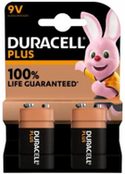 Лужні батарейки Duracell Plus Extra Life E-Block 9 В 6LR61 2 шт (5000394142268) - зображення 1
