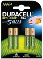 Akumulatory Duracell AAA Micro 900 mAh 4 szt (5000394203822) - obraz 1