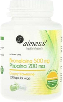 Suplement diety Aliness Bromelaina 500 Mg Papaina 200 Mg 100 caps (5903242580031) - obraz 1