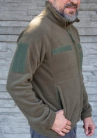 Флісова куртка Кіраса військова турецький фліс преміум чкості хакі ВСУ 3XL (62-64) 413-4 - зображення 3