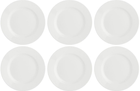 Набір тарілок для салатів La Porcellana Bianca Essenziale з бортиком 20 см білі 6 шт (P00420003F) - зображення 1